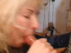 Wife gives a blowjob