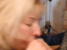 Wife gives a blowjob