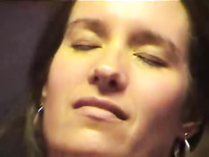 Sexy Suz doing dildo in her fishnet stocking