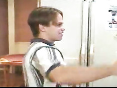 German au pair in action