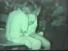 Asian couple at dark in the park