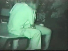 Asian couple at dark in the park