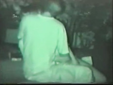 Asian couple at dark in the park