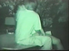 Asian couple at dark in the park