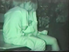 Asian couple at dark in the park