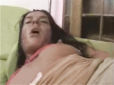 Masculine woman fucked on couch