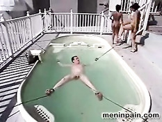 Mistress Jasmine and bondage in pool
