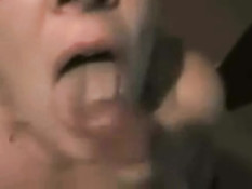 Incognito girl giving blowjob