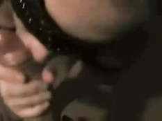 Incognito girl giving blowjob