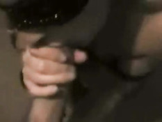 Incognito girl giving blowjob