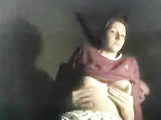 Girl and boyfriend on home video