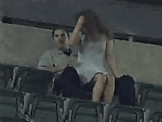 Amateurs having sex in stadium