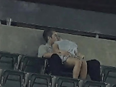 Amateurs having sex in stadium