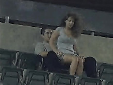 Amateurs having sex in stadium