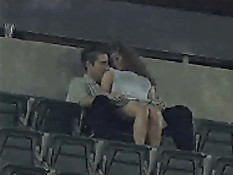 Amateurs having sex in stadium