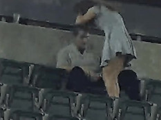 Amateurs having sex in stadium