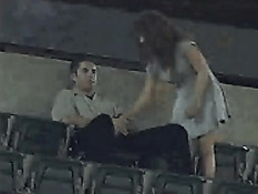 Amateurs having sex in stadium