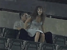 Amateurs having sex in stadium
