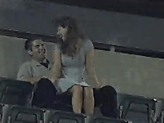 Amateurs having sex in stadium