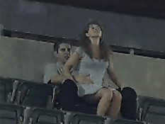 Amateurs having sex in stadium