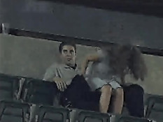 Amateurs having sex in stadium