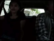 French couple doing it in car and forest