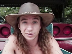 Country whore doing two guys