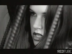 Blond bitch gets fucked in both holes