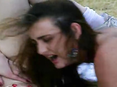 Lucky dick on an island with two sluts