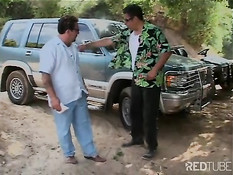 Two hotties and oney lucky dick