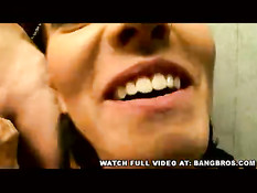 Shopping tour with sudden blowjob