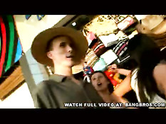 Shopping tour with sudden blowjob