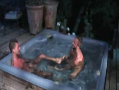 Gay kissing in pool