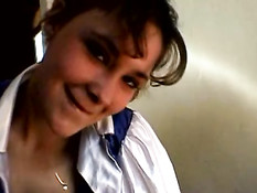 Teen girl makes handjob