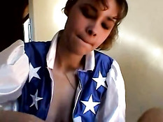 Teen girl makes handjob