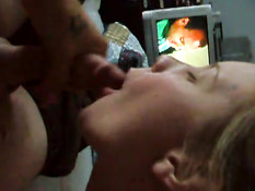 Jenny catching sperm shot