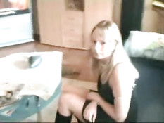 German girl gives a blowjob