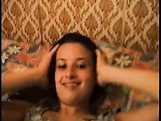 Nice brunette sucking and getting titfuck 1