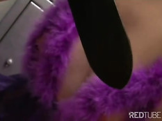 Horny girl makes a blowjob