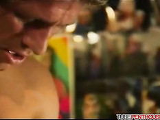 Beauty fucked in throat and pussy 1