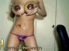 Big chocolate boobs tease