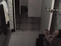 Blonde sucking his wet dick