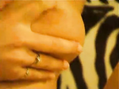 Blonde horny in front of computer