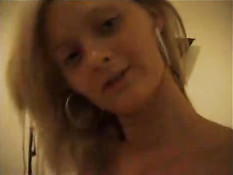 Young blonde presents herself