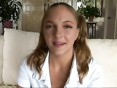 Gagging teen gets a good facefuck