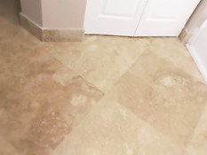 A blond busty chick after shower