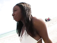 Fucking black beauty from the beach