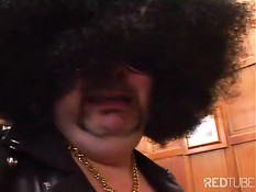 Hot babe sucks fat mans dick