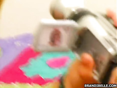 Couple playing in bed