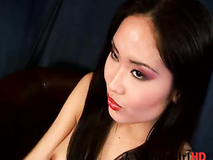 Davon Kim teasing on armchair 